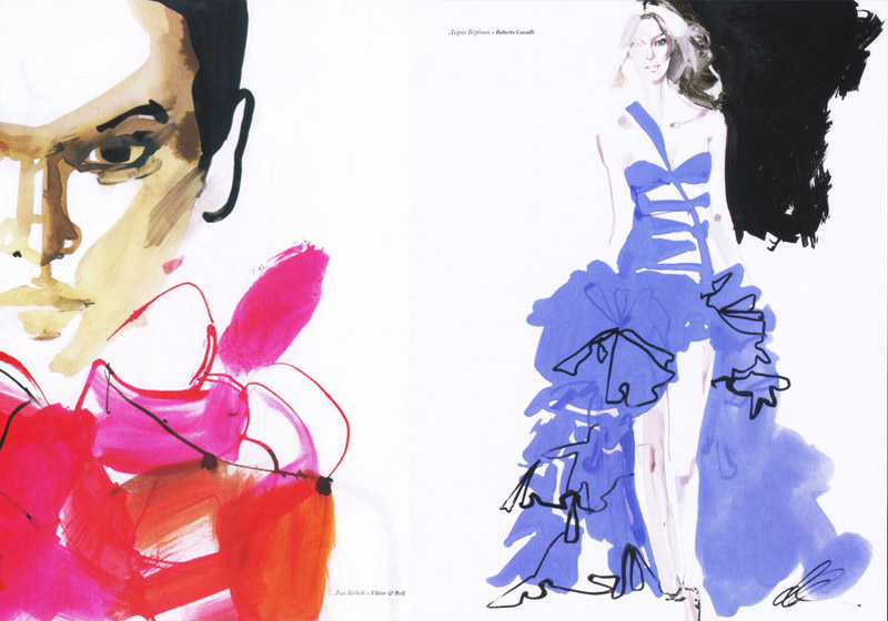 David Downton - Fashion Illustrator - Clients - L'Officiel